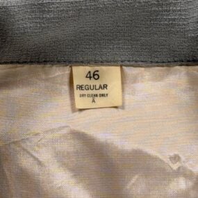 Vintage Shirt Adult LARGE Gray Crepe Leisure Jacket Pintuck 70s