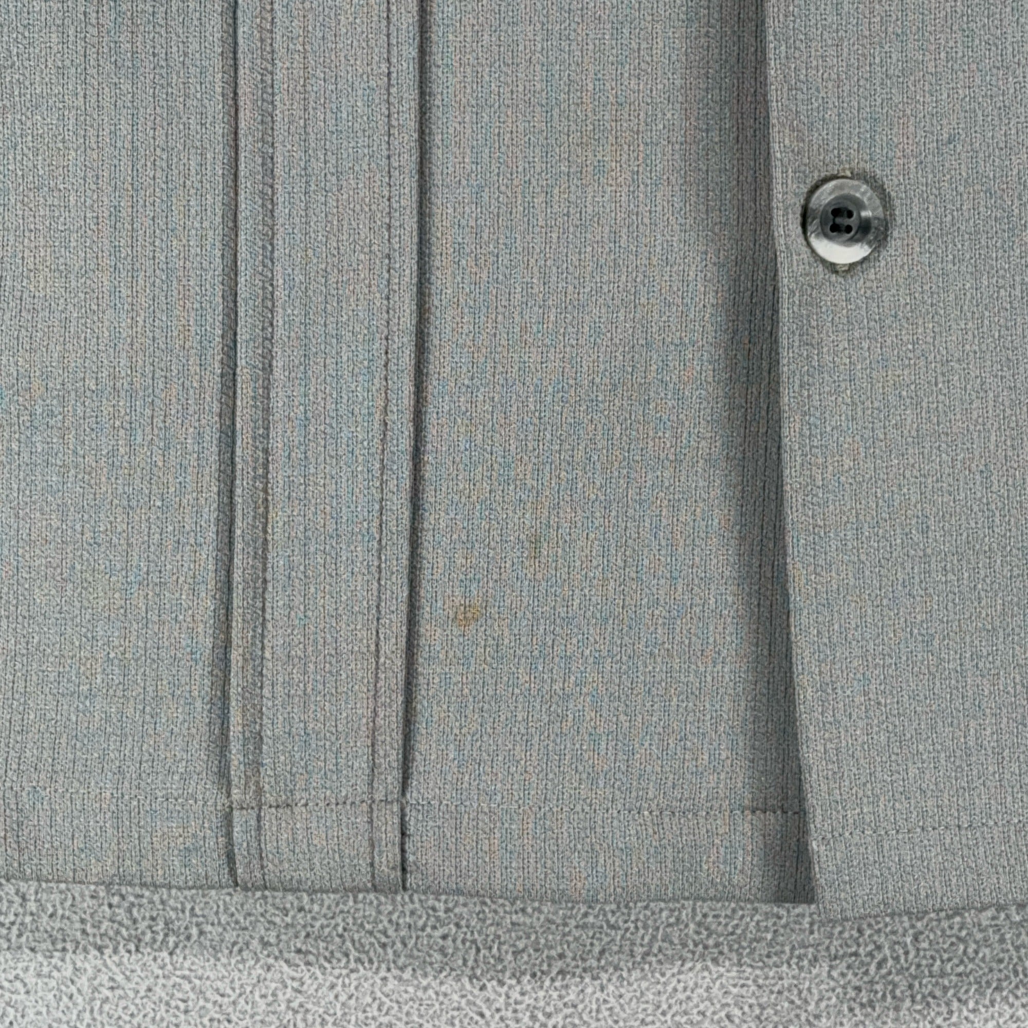 Vintage Shirt Adult LARGE Gray Crepe Leisure Jacket Pintuck 70s-8 Vintage Shirt Adult LARGE Gray Crepe Leisure Jacket Pintuck 70s
