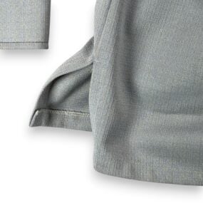 Vintage Shirt Adult LARGE Gray Crepe Leisure Jacket Pintuck 70s