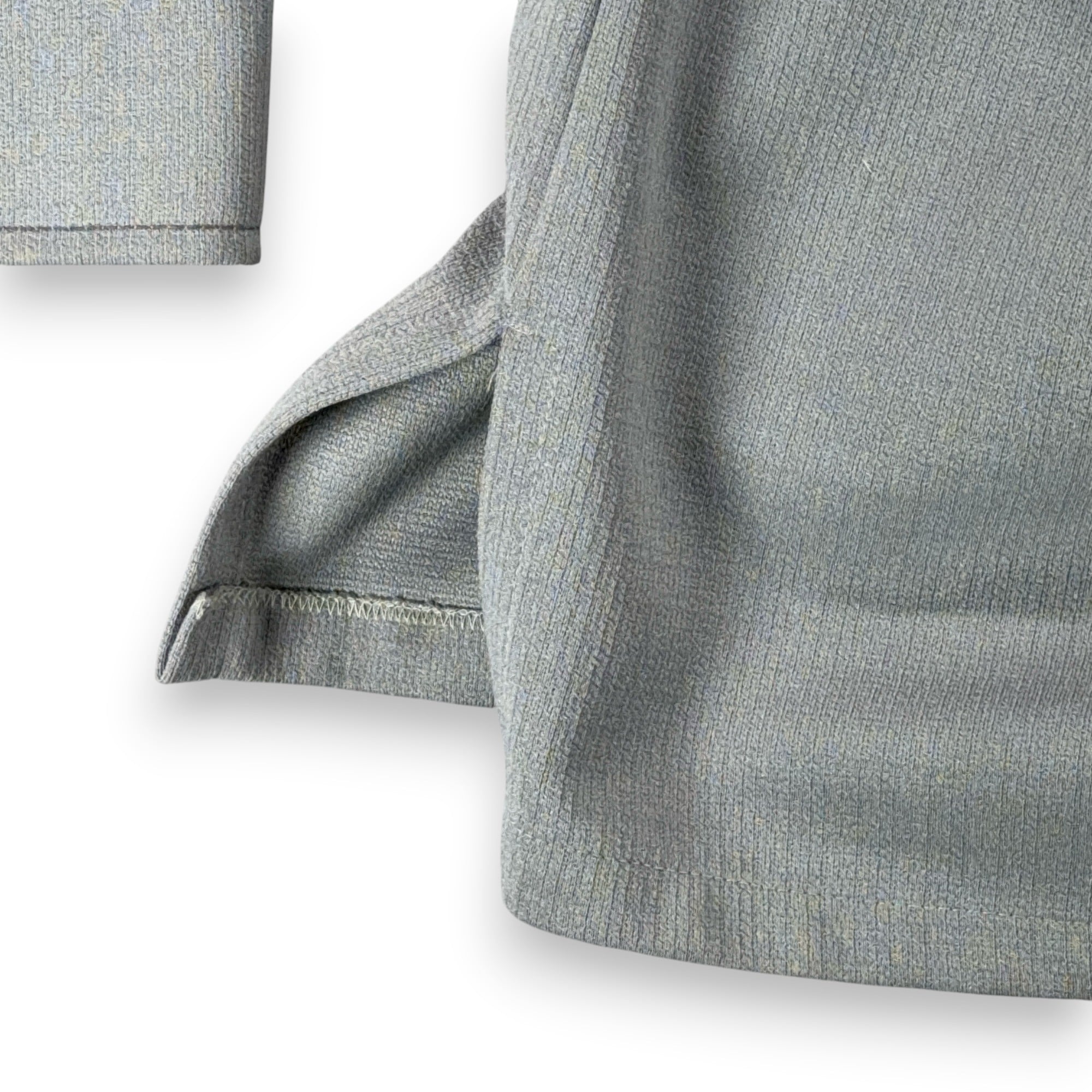 Vintage Shirt Adult LARGE Gray Crepe Leisure Jacket Pintuck 70s-9 Vintage Shirt Adult LARGE Gray Crepe Leisure Jacket Pintuck 70s
