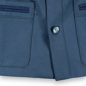 Vintage Johnny Carson Jacket Adult MEDIUM Blue Leisure Elbow Patch USA 70s