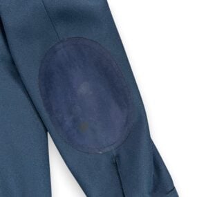 Vintage Johnny Carson Jacket Adult MEDIUM Blue Leisure Elbow Patch USA 70s