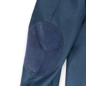 Vintage Johnny Carson Jacket Adult MEDIUM Blue Leisure Elbow Patch USA 70s