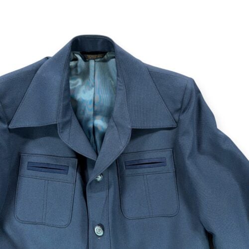 Vintage Johnny Carson Jacket Adult MEDIUM Blue Leisure Elbow Patch USA 70s-2 Vintage Johnny Carson Jacket Adult MEDIUM Blue Leisure Elbow Patch USA 70s