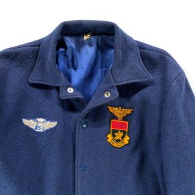 Vintage Butwin Varsity Jacket Adult MEDIUM Blue Aviation Fraternity ISU USA 60s