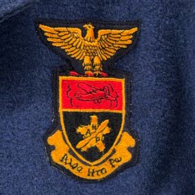Vintage Butwin Varsity Jacket Adult MEDIUM Blue Aviation Fraternity ISU USA 60s