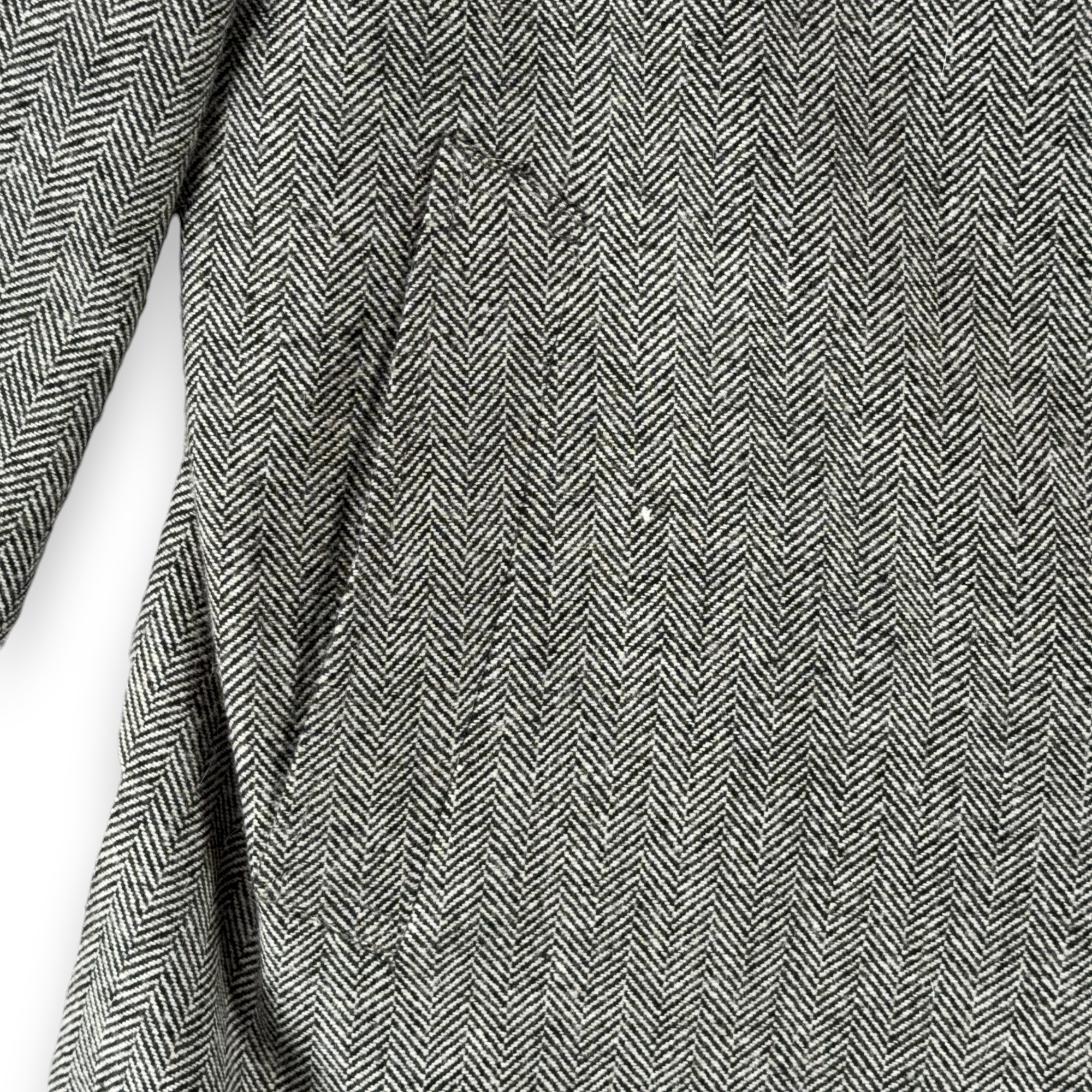 Bachrach Coat Adult EXTRA LARGE Gray Herringbone Wool Cashmere Topcoat Luxury-10 Bachrach Coat Adult EXTRA LARGE Gray Herringbone Wool Cashmere Topcoat Luxury