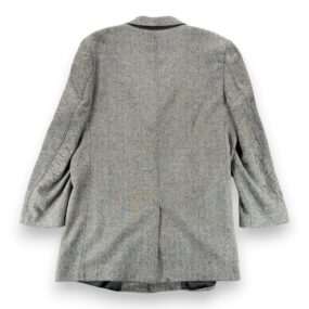 Bachrach Coat Adult EXTRA LARGE Gray Herringbone Wool Cashmere Topcoat Luxury