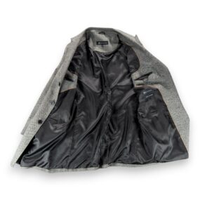 Bachrach Coat Adult EXTRA LARGE Gray Herringbone Wool Cashmere Topcoat Luxury