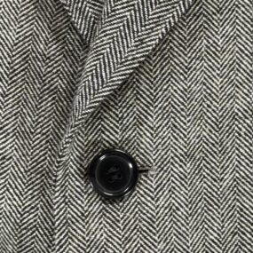 Bachrach Coat Adult EXTRA LARGE Gray Herringbone Wool Cashmere Topcoat Luxury