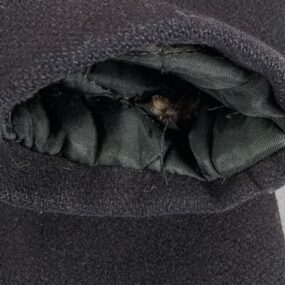 Vintage Fox Knapp Coat Adult SMALL Black Wool Peacoat Anchor Button Quilt USA 60