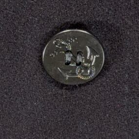 Vintage Fox Knapp Coat Adult SMALL Black Wool Peacoat Anchor Button Quilt USA 60