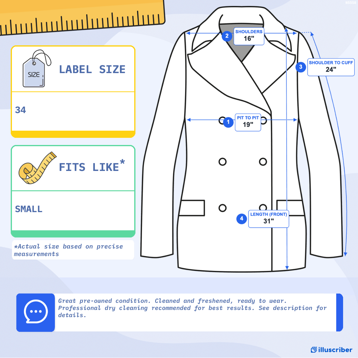 Vintage Fox Knapp Coat Adult SMALL Black Wool Peacoat Anchor Button Quilt USA 60-measurements Vintage Fox Knapp Coat Adult SMALL Black Wool Peacoat Anchor Button Quilt USA 60
