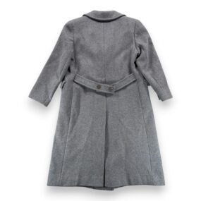 Vintage Pendleton Coat Womens LARGE Gray Virgin Wool Maxi Belted Topcoat USA 70s