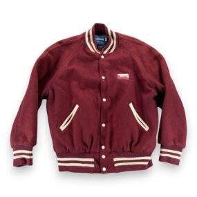 Vintage Holloway Varsity Jacket Adult Extra Large Red Wool Rowing Patch USA 80s