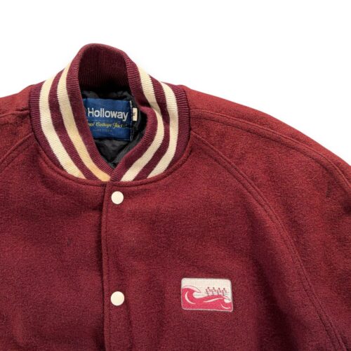 Vintage Holloway Varsity Jacket Adult Extra Large Red Wool Rowing Patch USA 80s-2 Vintage Holloway Varsity Jacket Adult Extra Large Red Wool Rowing Patch USA 80s