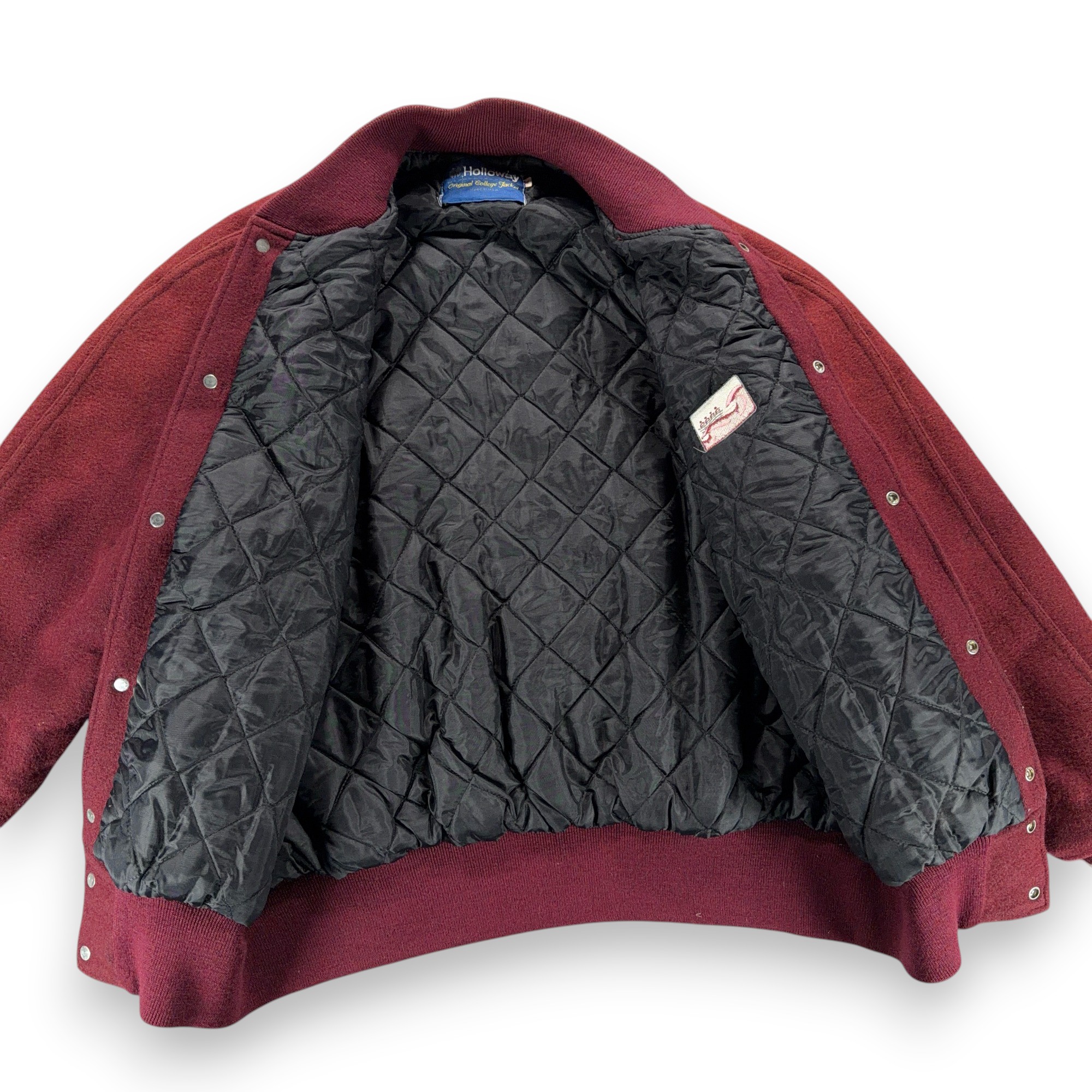 Vintage Holloway Varsity Jacket Adult Extra Large Red Wool Rowing Patch USA 80s-4 Vintage Holloway Varsity Jacket Adult Extra Large Red Wool Rowing Patch USA 80s