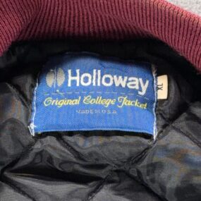 Vintage Holloway Varsity Jacket Adult Extra Large Red Wool Rowing Patch USA 80s