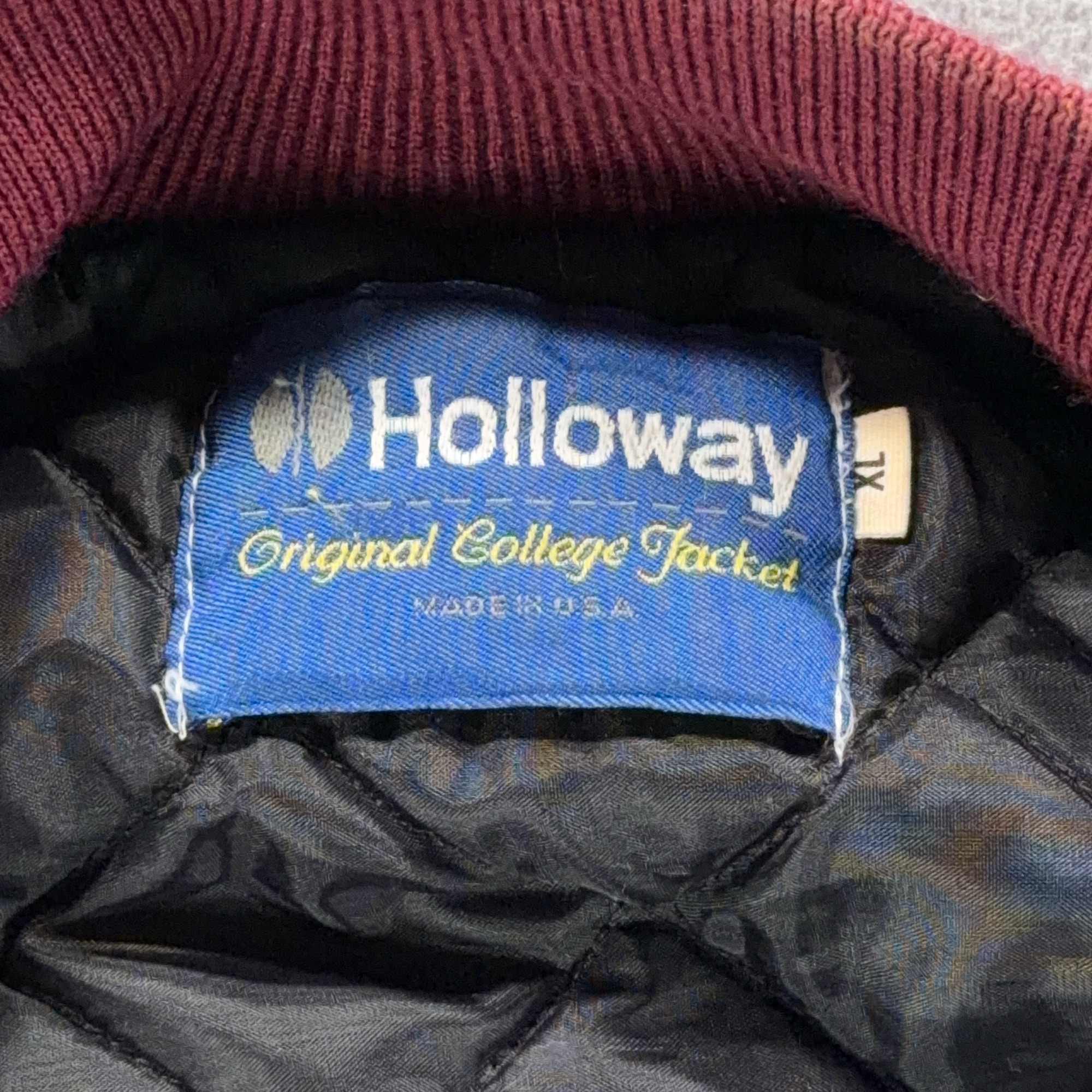 Vintage Holloway Varsity Jacket Adult Extra Large Red Wool Rowing Patch USA 80s-5 Vintage Holloway Varsity Jacket Adult Extra Large Red Wool Rowing Patch USA 80s