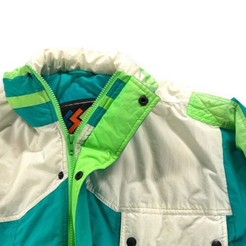 Vintage Steep Slopes Jacket Adult Extra Large Green Teal Colorblock Puffer 90s-2 Vintage Steep Slopes Jacket Adult Extra Large Green Teal Colorblock Puffer 90s