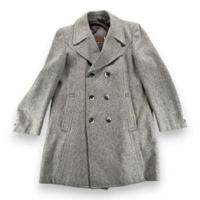 Vintage Great Western Coat Adult Large 42 Gray Wool Double Breasted Cowboy 80s