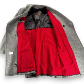 Vintage Great Western Coat Adult Large 42 Gray Wool Double Breasted Cowboy 80s