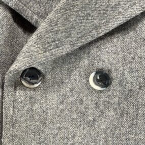 Vintage Great Western Coat Adult Large 42 Gray Wool Double Breasted Cowboy 80s