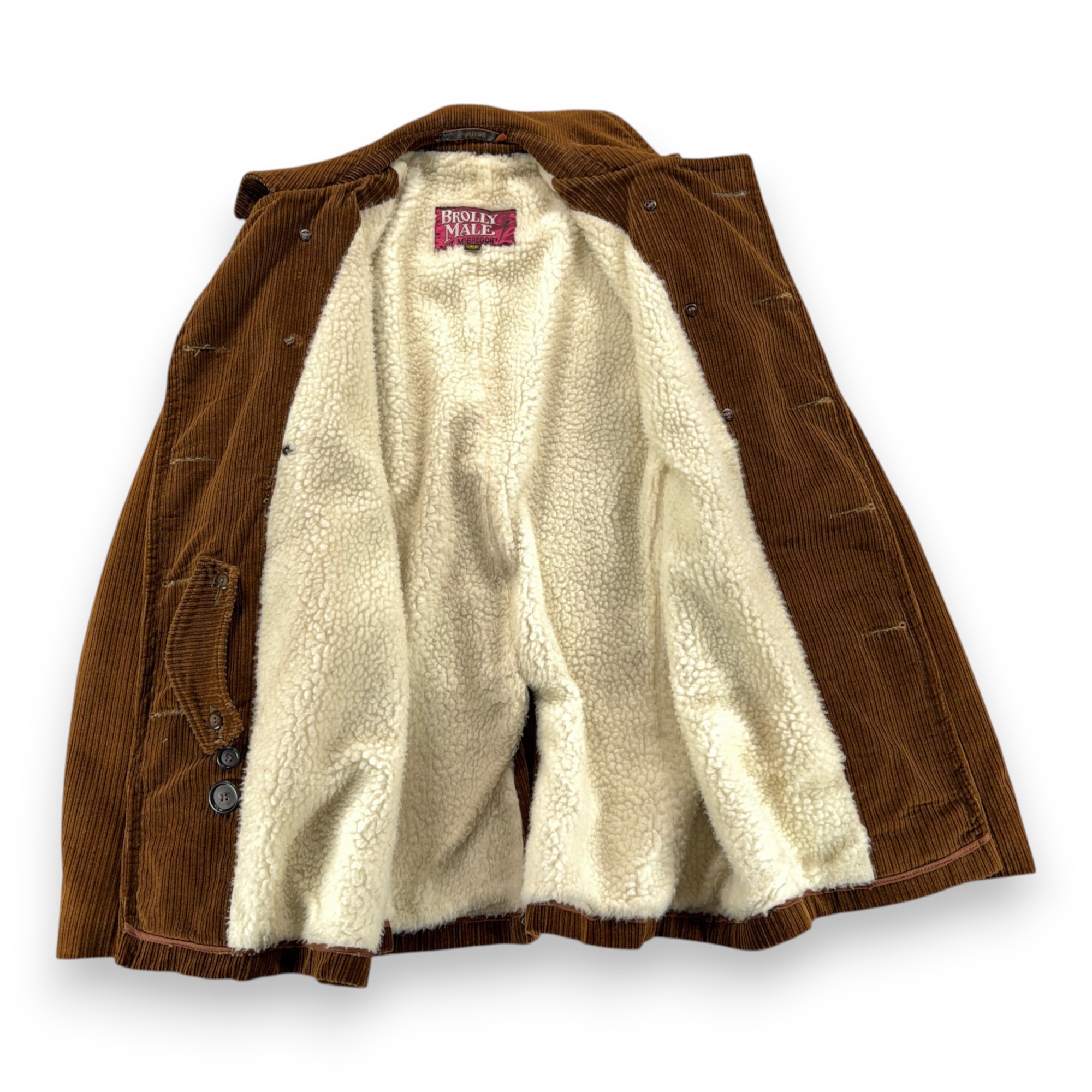 Vintage McGregor Jacket Adult Large Brown Corduroy Sherpa Lined Union USA 70s-5 Vintage McGregor Jacket Adult Large Brown Corduroy Sherpa Lined Union USA 70s