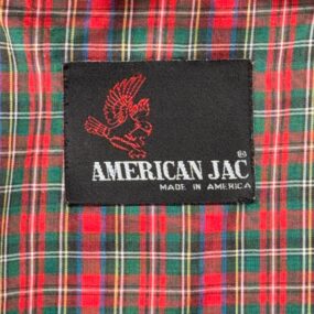 Vintage American Jac Bomber Jacket Adult EXTRA LARGE Brown Raglan Lined USA 90s