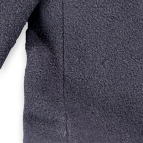 Vintage di Benedetto Coat Adult LARGE Blue Cashmere Wool Satin Long Italy 90s