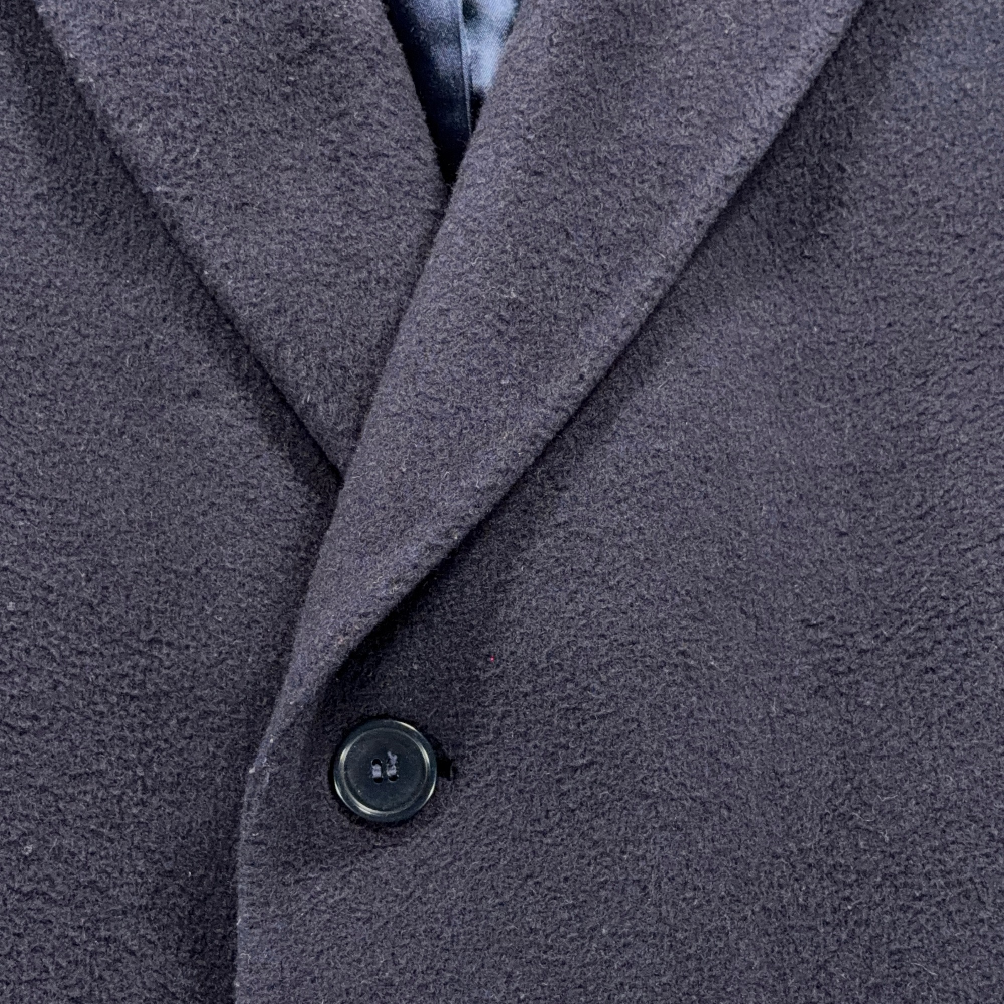 Vintage di Benedetto Coat Adult LARGE Blue Cashmere Wool Satin Long Italy 90s-9 Vintage di Benedetto Coat Adult LARGE Blue Cashmere Wool Satin Long Italy 90s