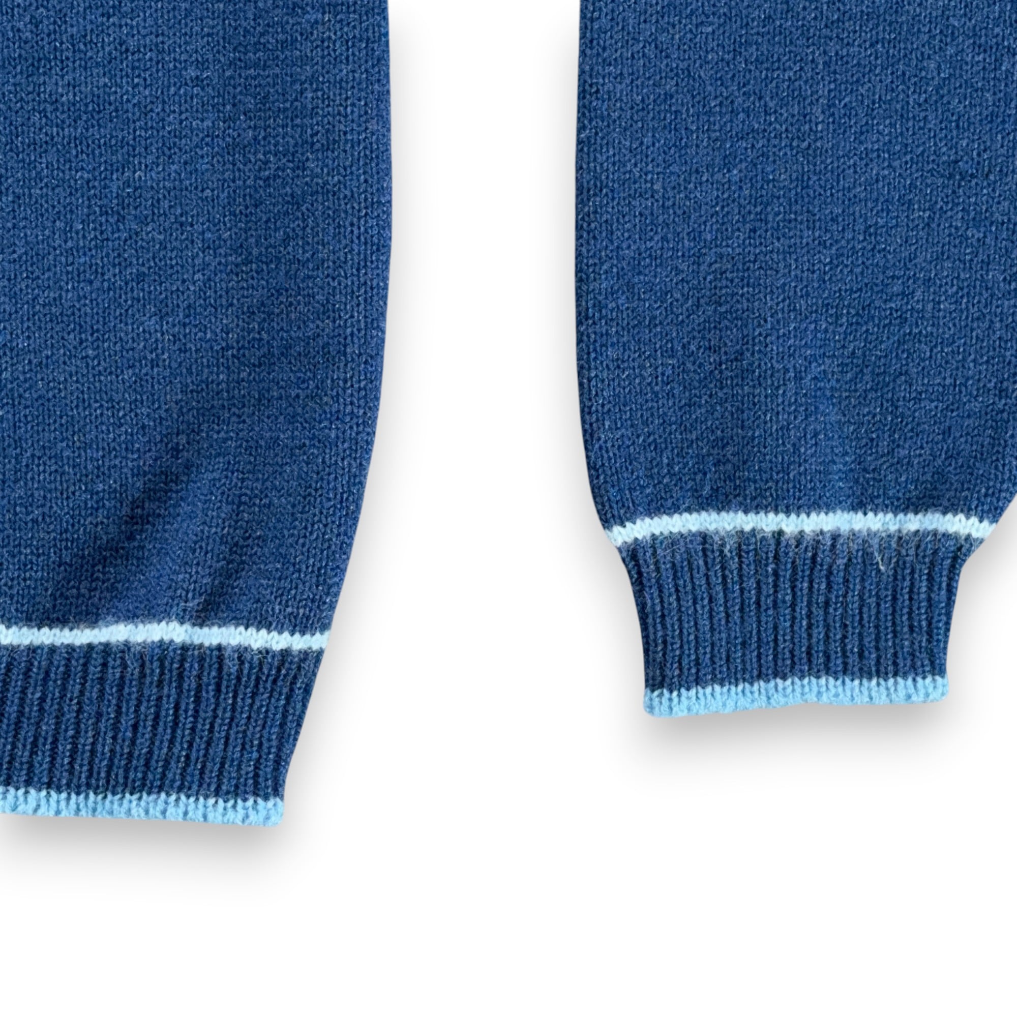 Vintage Sweater Adult MEDIUM Blue Two Tone V Neck Mod Orlon Acrylic Knit USA 60s-5 Vintage Sweater Adult MEDIUM Blue Two Tone V Neck Mod Orlon Acrylic Knit USA 60s