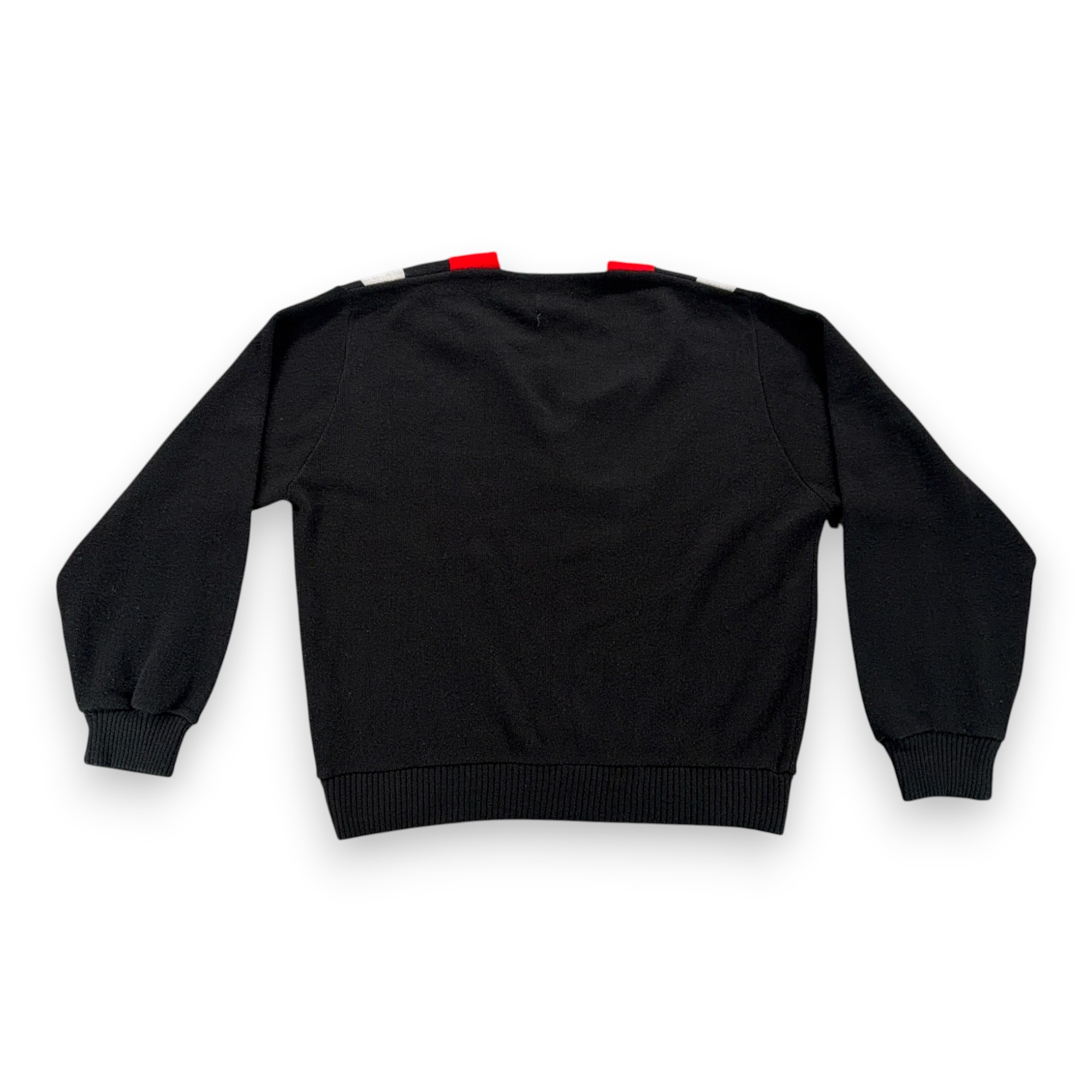 Vintage Aldens Sweater Adult LARGE Black Red V Stripe Chevron Mod Orlon USA 60s-3 Vintage Aldens Sweater Adult LARGE Black Red V Stripe Chevron Mod Orlon USA 60s