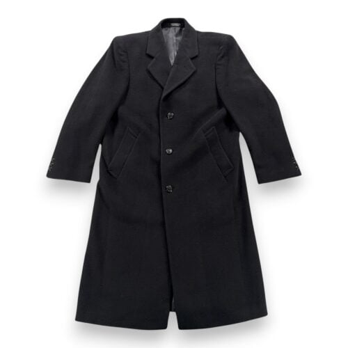 Silver Cloud Coat Adult MEDIUM 38 R Black Wool Cashmere Blend Satin Lined Long
