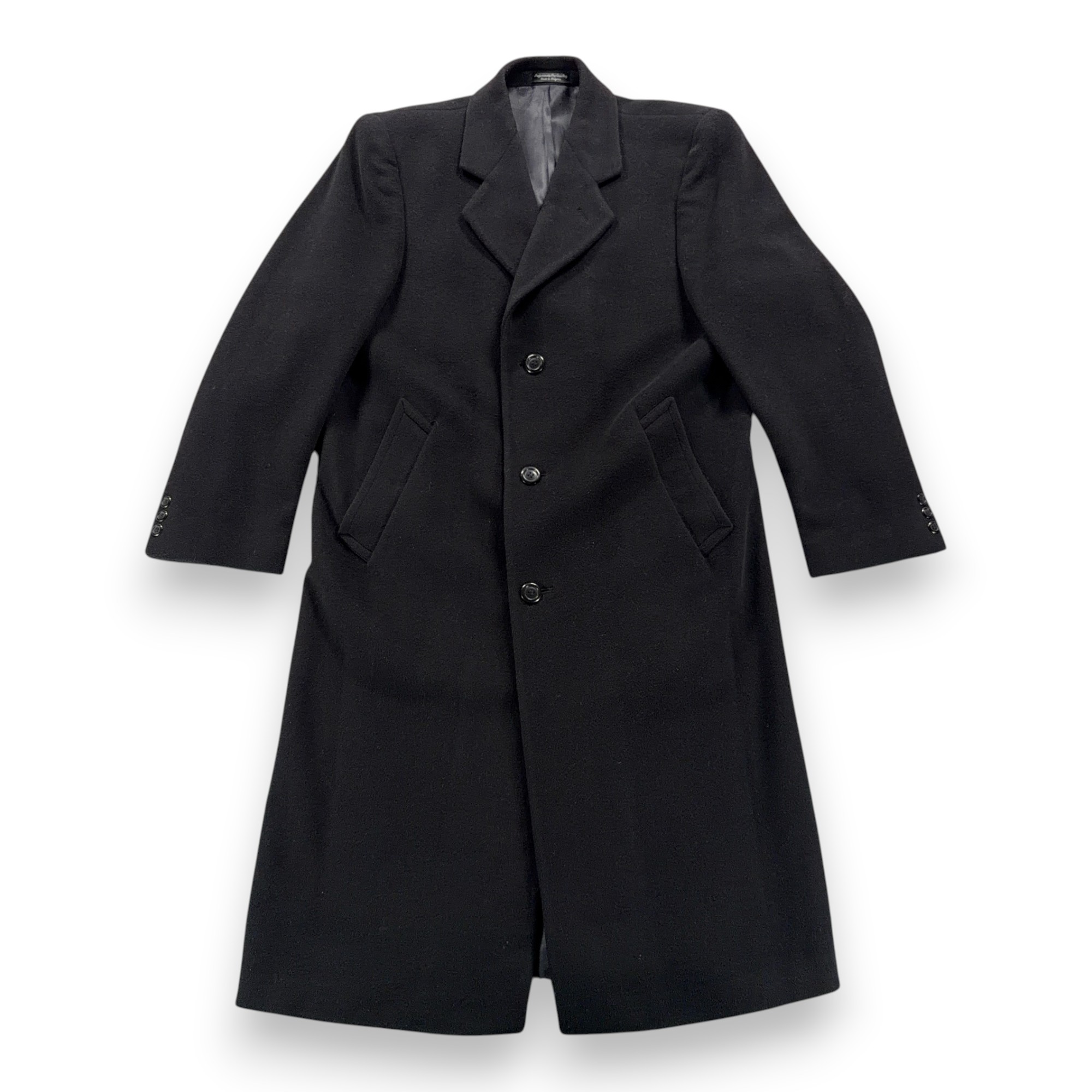 Silver Cloud Coat Adult MEDIUM 38 R Black Wool Cashmere Blend Satin Lined Long