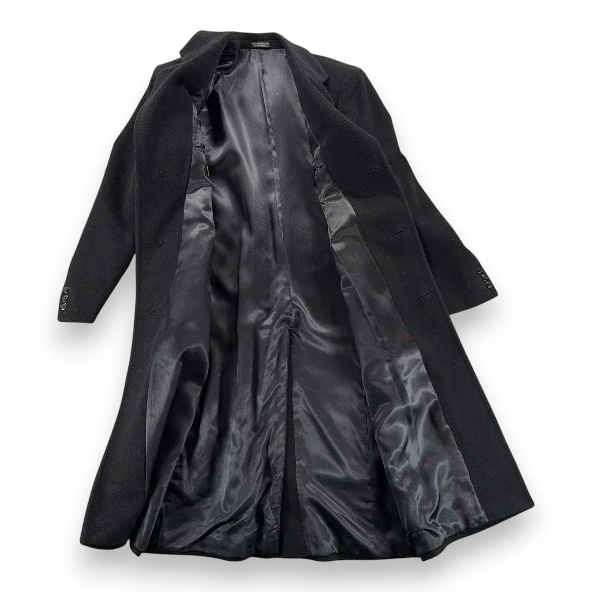 Silver Cloud Coat Adult MEDIUM 38 R Black Wool Cashmere Blend Satin Lined Long-4 Silver Cloud Coat Adult MEDIUM 38 R Black Wool Cashmere Blend Satin Lined Long