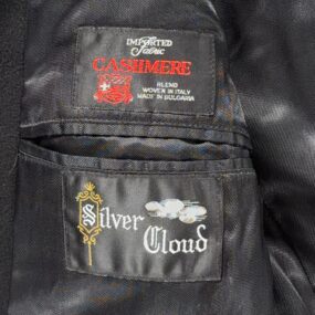 Silver Cloud Coat Adult MEDIUM 38 R Black Wool Cashmere Blend Satin Lined Long