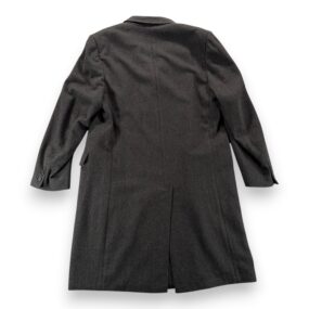 Vintage Anderson Little Coat Adult LARGE Gray Herringbone Wool Long USA 60s