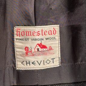 Vintage Anderson Little Coat Adult LARGE Gray Herringbone Wool Long USA 60s