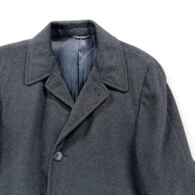 Vintage Colony Clothes Coat Adult LARGE Gray Striped Meis Terre Haute USA 60s
