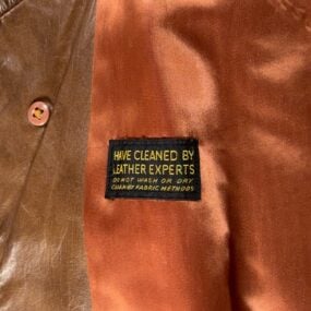 Vintage Puritan Coat Adult MEDIUM Brown Leather Belted Spy Car Coat Belted 70s