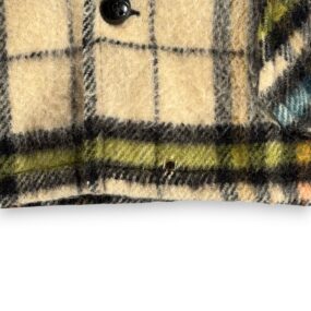Vintage Canadian Camper Shirt Shirt Adult LARGE Brown Plaid Wool Mohair Coat 60s