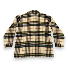 Vintage Canadian Camper Shirt Shirt Adult LARGE Brown Plaid Wool Mohair Coat 60s