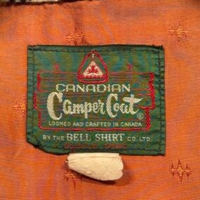 Vintage Canadian Camper Shirt Shirt Adult LARGE Brown Plaid Wool Mohair Coat 60s