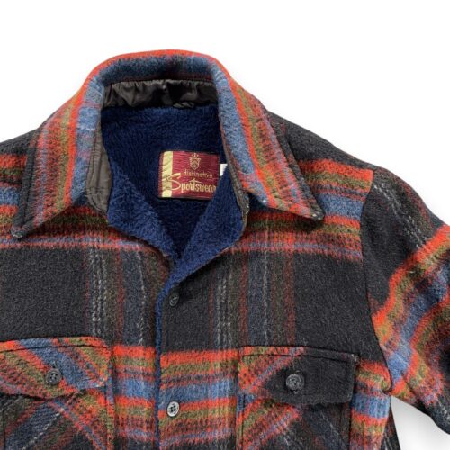 Vintage Distinctive Sportswear Shirt Adult MEDIUM Black Plaid Pile Lined 70s-2 Vintage Distinctive Sportswear Shirt Adult MEDIUM Black Plaid Pile Lined 70s