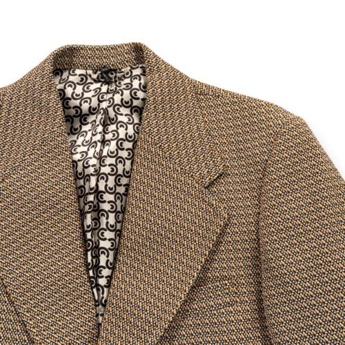 Vintage Houndstooth Jacket Mens 38R Brown Blazer Check Novelty Lining 70s-2 Vintage Houndstooth Jacket Mens 38R Brown Blazer Check Novelty Lining 70s