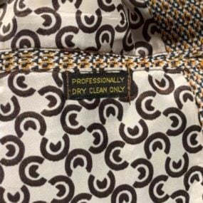 Vintage Houndstooth Jacket Mens 38R Brown Blazer Check Novelty Lining 70s