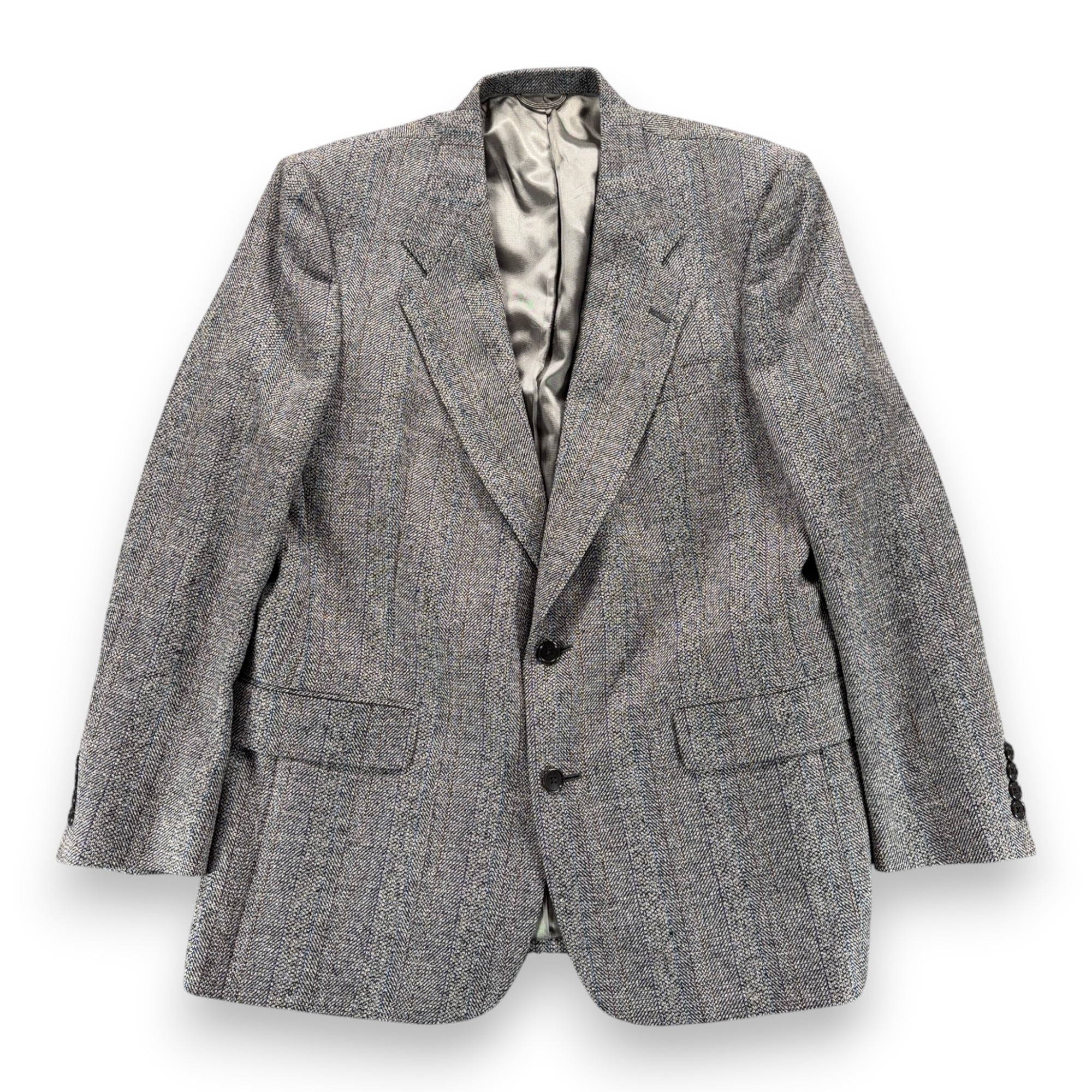 Vintage Christian Dior Jacket Mens 43R Gray Blazer Monsieur Flecked USA 80s-1 Vintage Christian Dior Jacket Mens 43R Gray Blazer Monsieur Flecked USA 80s