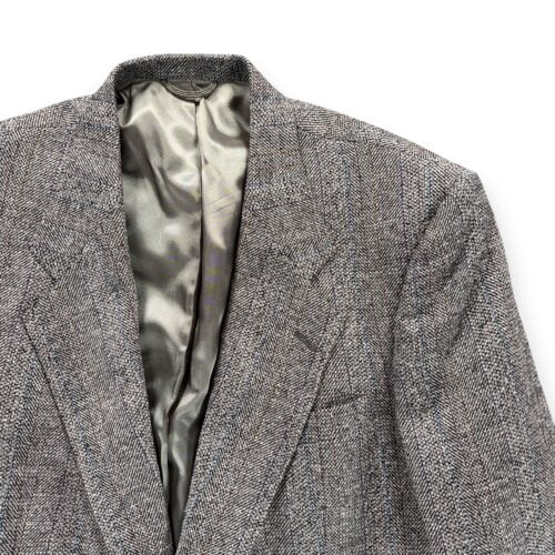 Vintage Christian Dior Jacket Mens 43R Gray Blazer Monsieur Flecked USA 80s-2 Vintage Christian Dior Jacket Mens 43R Gray Blazer Monsieur Flecked USA 80s