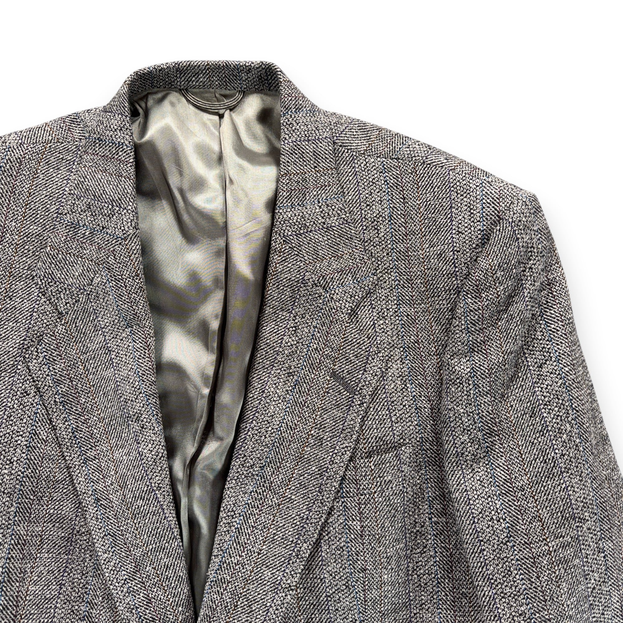 Vintage Christian Dior Jacket Mens 43R Gray Blazer Monsieur Flecked USA 80s-2 Vintage Christian Dior Jacket Mens 43R Gray Blazer Monsieur Flecked USA 80s